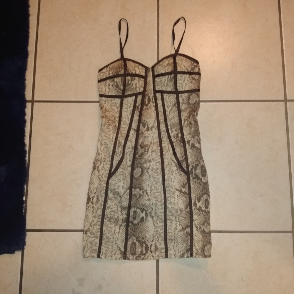 Pripe Snake Skin Bustier Bodycon Sexy Dress - Picture 6 of 12